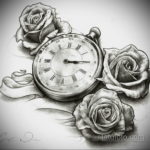 эскиз для тату карманные часы 19.09.2019 №082 - sketch for tattoo pocket w - tatufoto.com