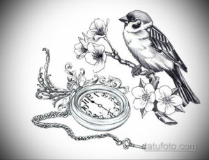 эскиз для тату карманные часы 19.09.2019 №087 - sketch for tattoo pocket w - tatufoto.com