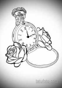 эскиз для тату карманные часы 19.09.2019 №094 - sketch for tattoo pocket w - tatufoto.com