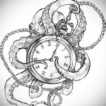эскиз для тату карманные часы 19.09.2019 №095 - sketch for tattoo pocket w - tatufoto.com