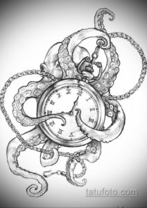 эскиз для тату карманные часы 19.09.2019 №095 - sketch for tattoo pocket w - tatufoto.com