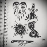 эскиз для тату кухонный нож 23.09.2019 №007 - sketch for tattoo kitchen knif - tatufoto.com