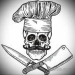 эскиз для тату кухонный нож 23.09.2019 №008 - sketch for tattoo kitchen knif - tatufoto.com