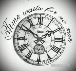 эскиз для тату мужские часы 19.09.2019 №001 - sketch for tattoo men watch - tatufoto.com