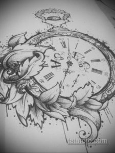 эскиз для тату мужские часы 19.09.2019 №003 - sketch for tattoo men watch - tatufoto.com