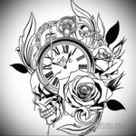 эскиз для тату мужские часы 19.09.2019 №011 - sketch for tattoo men watch - tatufoto.com
