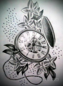 эскиз для тату мужские часы 19.09.2019 №012 - sketch for tattoo men watch - tatufoto.com