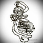 эскиз для тату мужские часы 19.09.2019 №026 - sketch for tattoo men watch - tatufoto.com