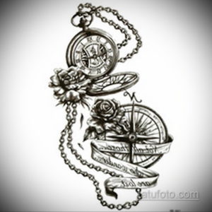 эскиз для тату мужские часы 19.09.2019 №026 - sketch for tattoo men watch - tatufoto.com