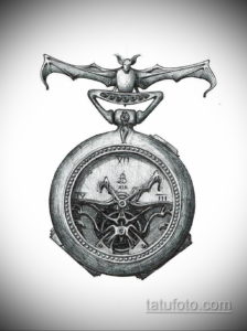 эскиз для тату мужские часы 19.09.2019 №027 - sketch for tattoo men watch - tatufoto.com