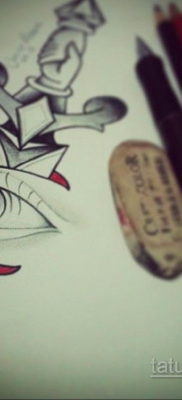 эскиз для тату нож глаза 23.09.2019 №003 — sketch for tattoo knife eyes — tatufoto.com