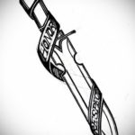 эскиз для тату ножа на груди 23.09.2019 №006 - sketch for tattoo knife on the - tatufoto.com