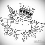 эскиз для тату ножа на груди 23.09.2019 №010 - sketch for tattoo knife on the - tatufoto.com