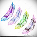 эскиз для тату перо индейца 26.09.2019 №019 -sketch feather tattoo- tatufoto.com