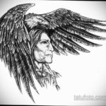 эскиз для тату перо индейца 26.09.2019 №023 -sketch feather tattoo- tatufoto.com