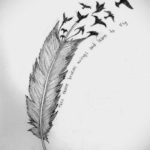 эскиз для тату перо индейца 26.09.2019 №027 -sketch feather tattoo- tatufoto.com