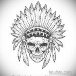 эскиз для тату перо индейца 26.09.2019 №043 -sketch feather tattoo- tatufoto.com