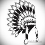 эскиз для тату перо индейца 26.09.2019 №052 -sketch feather tattoo- tatufoto.com