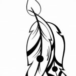 эскиз для тату перо индейца 26.09.2019 №062 -sketch feather tattoo- tatufoto.com