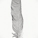 эскиз для тату перо маленькое 26.09.2019 №012 -sketch feather tattoo- tatufoto.com