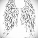 эскиз для тату перо на лопатке 26.09.2019 №002 -sketch feather tattoo- tatufoto.com