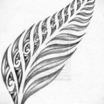 эскиз для тату перо на ноге 26.09.2019 №007 -sketch feather tattoo- tatufoto.com