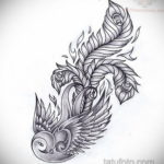 эскиз для тату перо на плече 26.09.2019 №001 -sketch feather tattoo- tatufoto.com