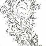 эскиз для тату перо павлина 26.09.2019 №003 -sketch feather tattoo- tatufoto.com