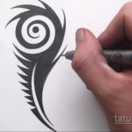 эскиз для тату перо павлина 26.09.2019 №012 -sketch feather tattoo- tatufoto.com