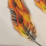 эскиз для тату перо феникса 26.09.2019 №001 -sketch feather tattoo- tatufoto.com