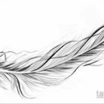 эскиз для тату перо феникса 26.09.2019 №003 -sketch feather tattoo- tatufoto.com