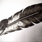 эскиз для тату перо феникса 26.09.2019 №011 -sketch feather tattoo- tatufoto.com