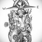 эскиз для тату песочных часов 19.09.2019 №001 - sketch for hourglass tattoo - tatufoto.com