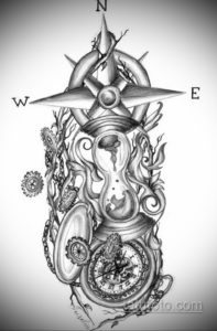 эскиз для тату песочных часов 19.09.2019 №001 - sketch for hourglass tattoo - tatufoto.com