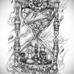 эскиз для тату песочных часов 19.09.2019 №002 - sketch for hourglass tattoo - tatufoto.com