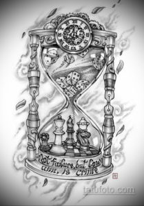 эскиз для тату песочных часов 19.09.2019 №002 - sketch for hourglass tattoo - tatufoto.com