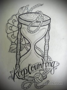эскиз для тату песочных часов 19.09.2019 №004 - sketch for hourglass tattoo - tatufoto.com