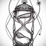 эскиз для тату песочных часов 19.09.2019 №012 - sketch for hourglass tattoo - tatufoto.com