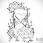 эскиз для тату песочных часов 19.09.2019 №027 - sketch for hourglass tattoo - tatufoto.com