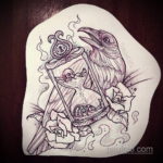 эскиз для тату песочных часов 19.09.2019 №043 - sketch for hourglass tattoo - tatufoto.com