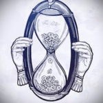 эскиз для тату песочных часов 19.09.2019 №044 - sketch for hourglass tattoo - tatufoto.com