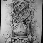 эскиз для тату песочных часов 19.09.2019 №049 - sketch for hourglass tattoo - tatufoto.com