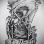 эскиз для тату песочных часов 19.09.2019 №051 - sketch for hourglass tattoo - tatufoto.com