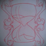 эскиз для тату песочных часов 19.09.2019 №052 - sketch for hourglass tattoo - tatufoto.com