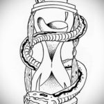 эскиз для тату песочных часов 19.09.2019 №056 - sketch for hourglass tattoo - tatufoto.com