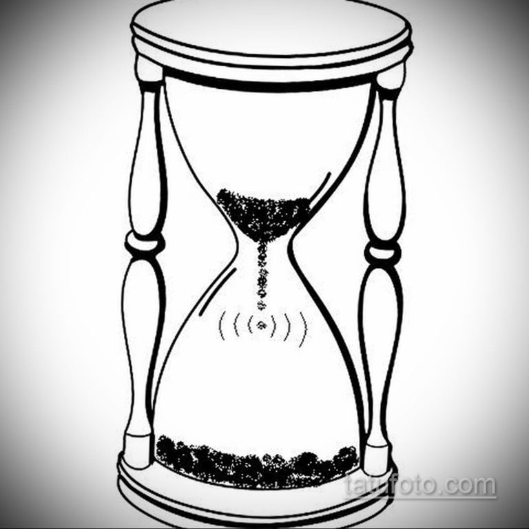 эскиз для тату песочных часов 19.09.2019 №058 - sketch for hourglass