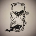 эскиз для тату песочных часов 19.09.2019 №074 - sketch for hourglass tattoo - tatufoto.com