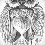 эскиз для тату песочных часов 19.09.2019 №077 - sketch for hourglass tattoo - tatufoto.com