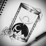 эскиз для тату песочных часов 19.09.2019 №081 - sketch for hourglass tattoo - tatufoto.com