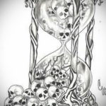 эскиз для тату песочных часов 19.09.2019 №089 - sketch for hourglass tattoo - tatufoto.com